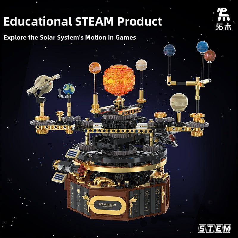 Educational Brain Teaser Toy - Electric Solar System Building Blocks