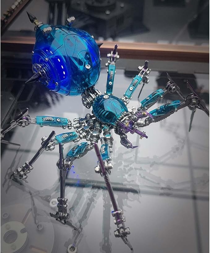 High-difficulty precision mechanical metal assembly spider model