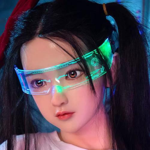"Cyberpunk Futuristic Light-Up Role-Playing Glasses"