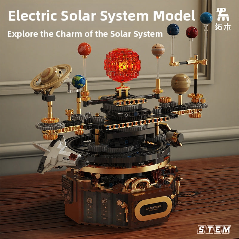 Educational Brain Teaser Toy - Electric Solar System Building Blocks