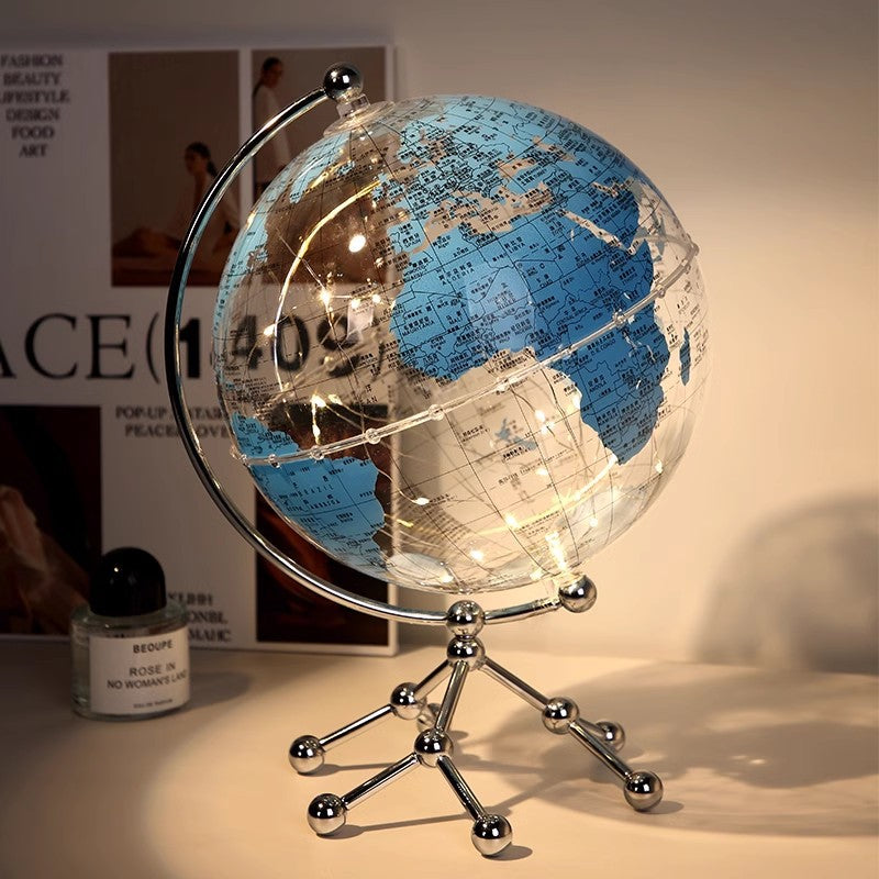 Luxe Modern Illuminated Globe Decor Piece