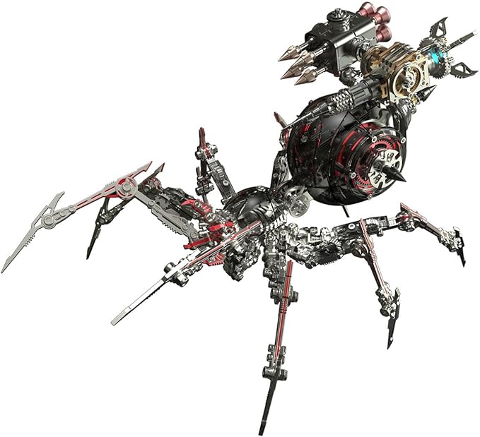 High-difficulty precision mechanical metal assembly spider model