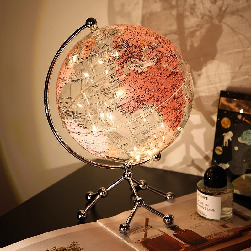 Luxe Modern Illuminated Globe Decor Piece