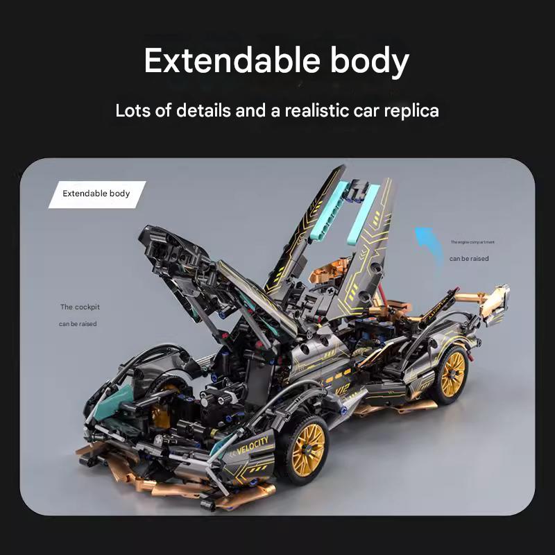 Remote Control + Programming - Racing Car Building Block Model