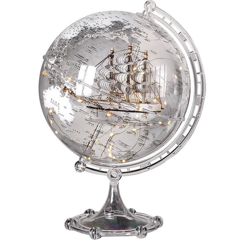 Luxe Modern Illuminated Globe Decor Piece