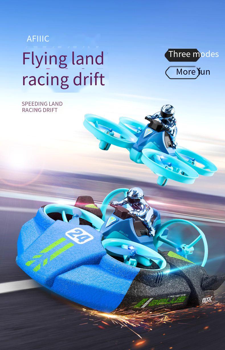 Air, Land, and Water All-in-One Remote Control Toy Aircraft（Comes with 2 batteries, remote control, and matching tools）