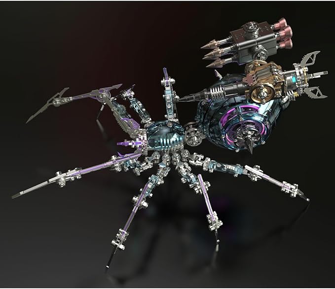 High-difficulty precision mechanical metal assembly spider model