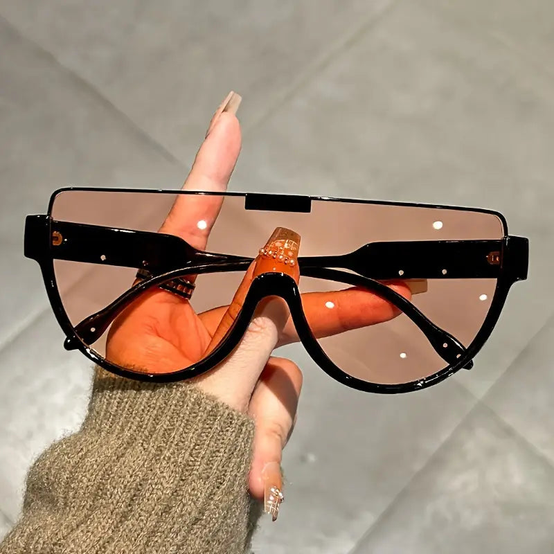 Fashion Oversized Semi-Circular Unisex Sunglasses