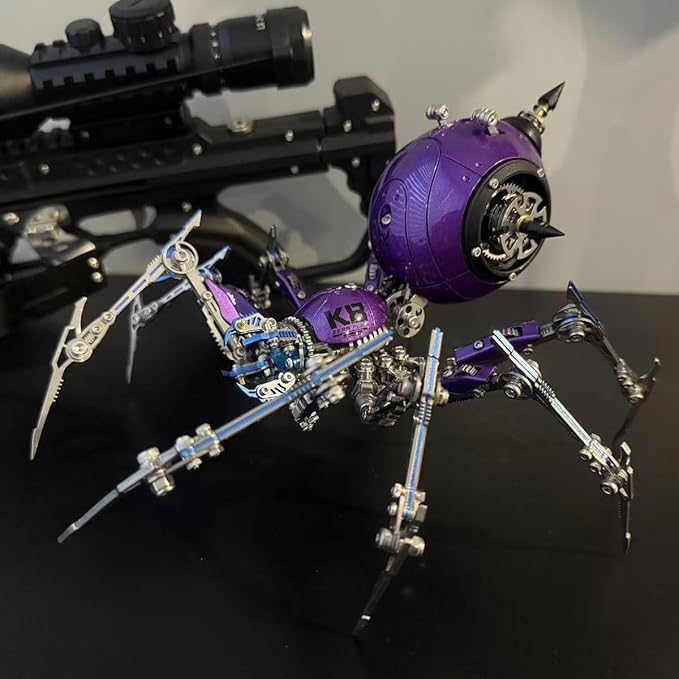 High-difficulty precision mechanical metal assembly spider model