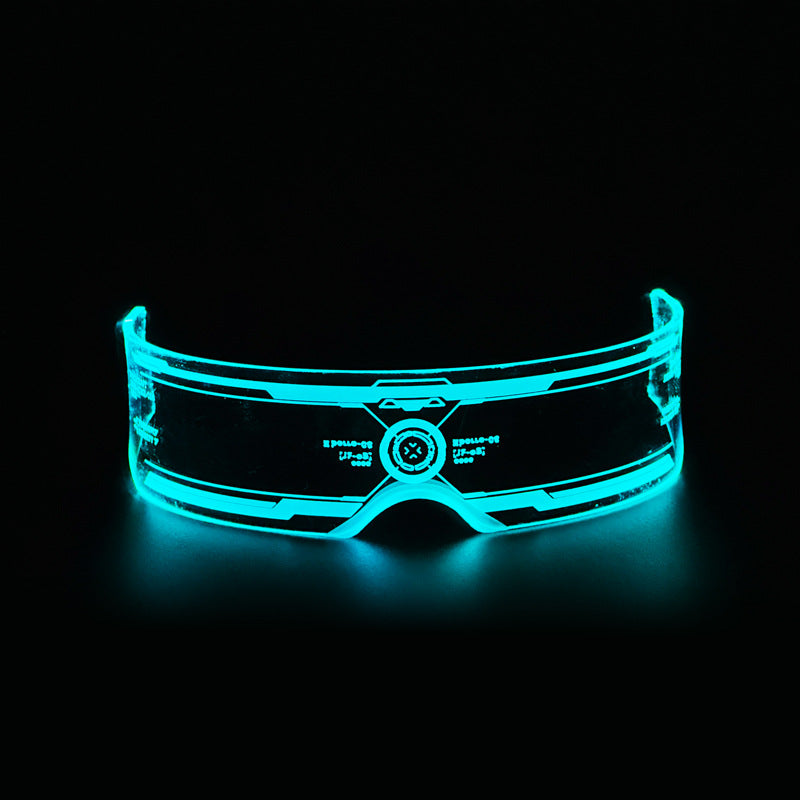 "Cyberpunk Futuristic Light-Up Role-Playing Glasses"