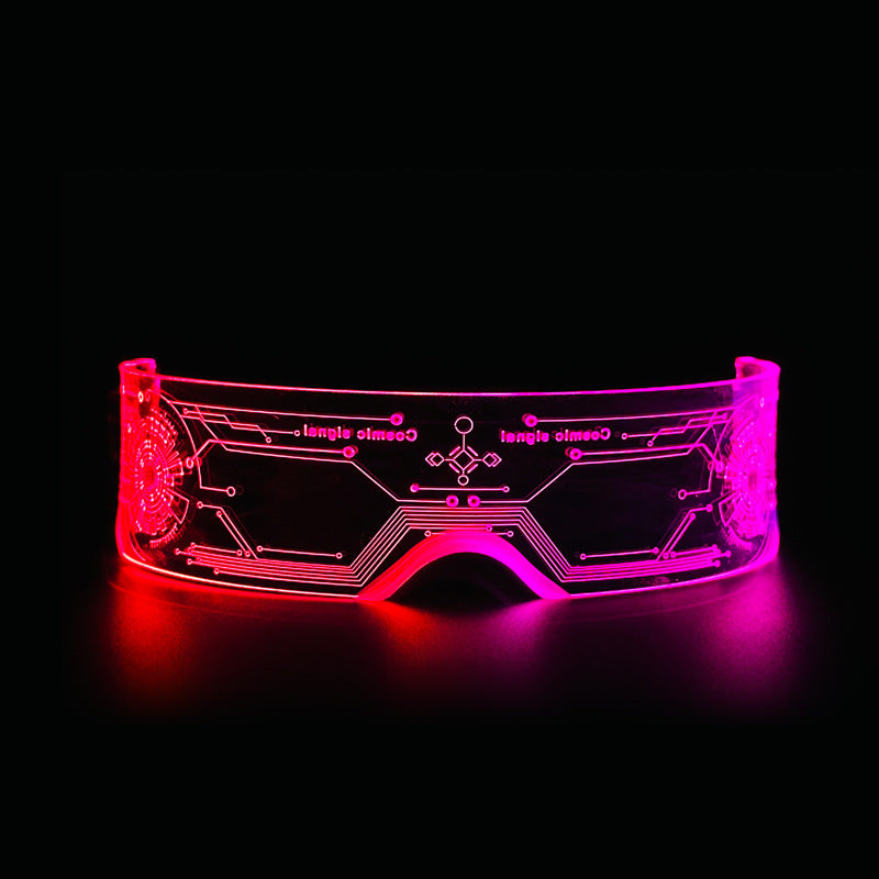 "Cyberpunk Futuristic Light-Up Role-Playing Glasses"