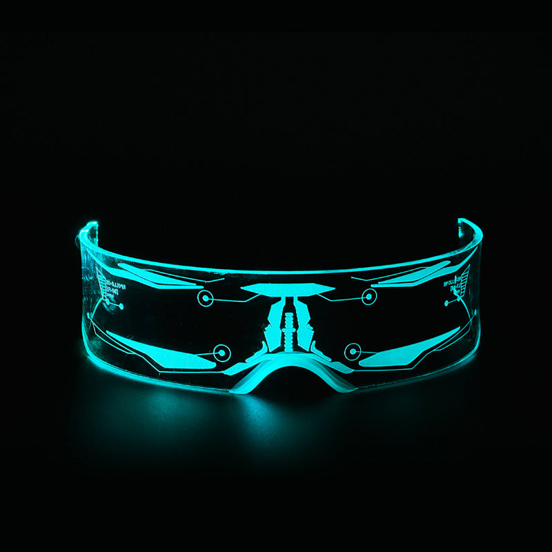 "Cyberpunk Futuristic Light-Up Role-Playing Glasses"