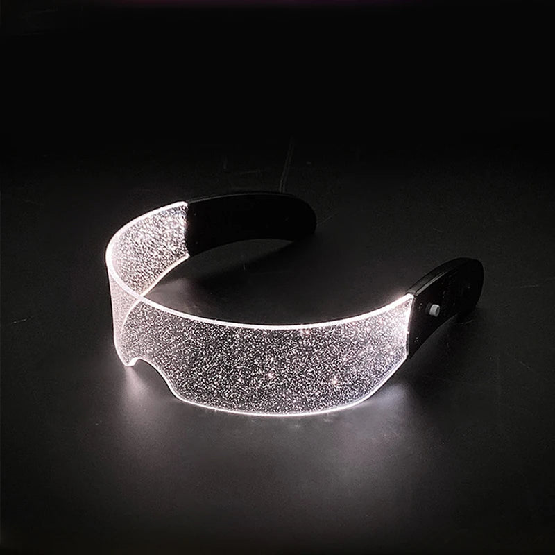 "Cyberpunk Futuristic Light-Up Role-Playing Glasses"