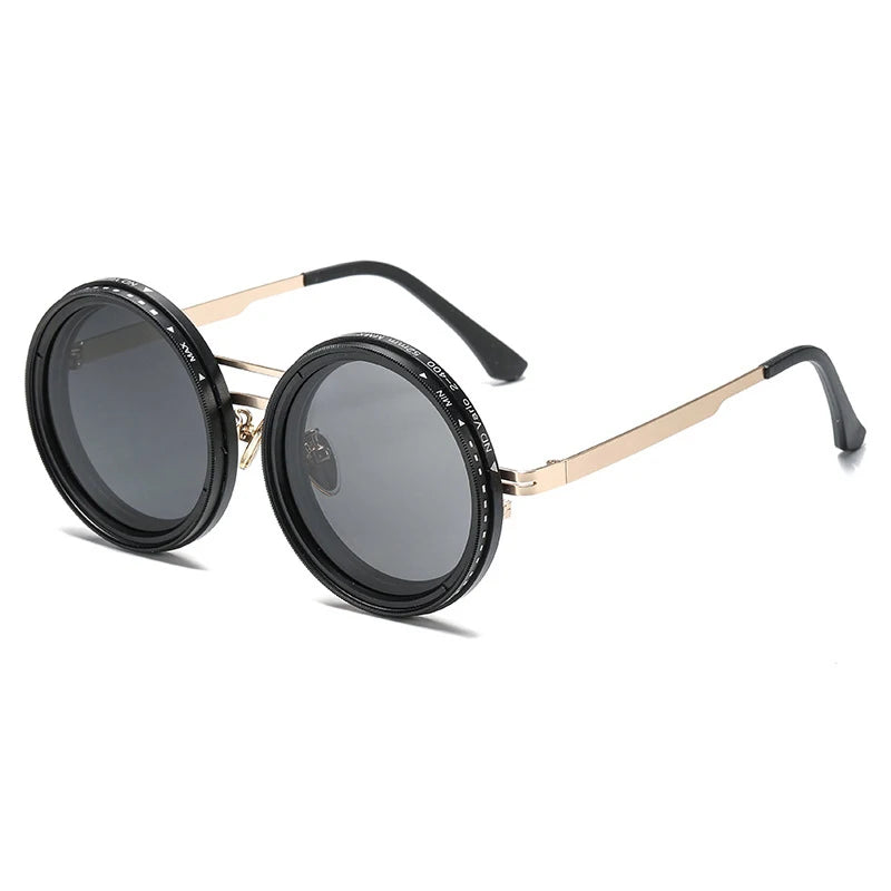 9-Setting ND-UV400 Adjustable Tint Polarized Fishing Sunglasses with Built-in ND Filter