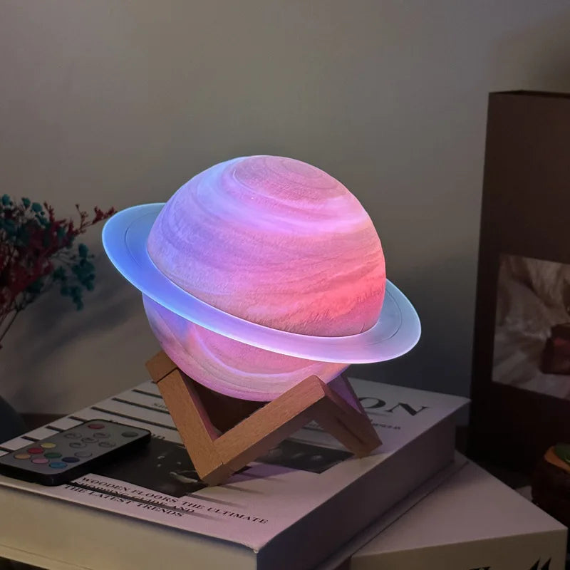 Saturn Ring Planet Desktop Creative LED Bluetooth Speaker with Bass