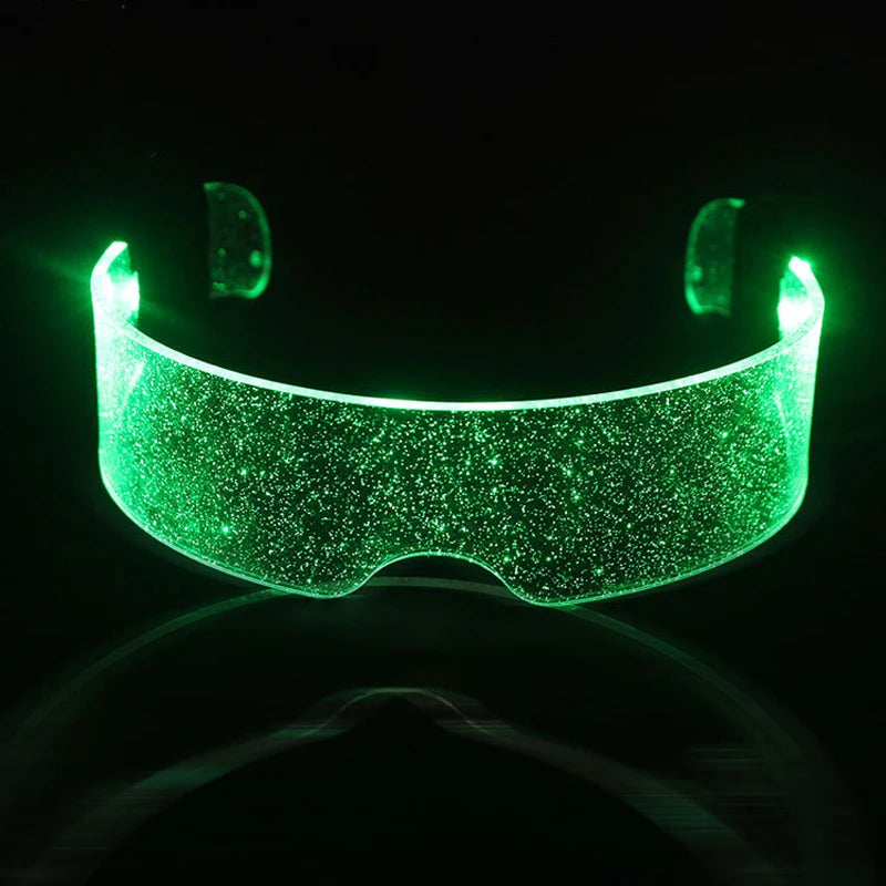 "Cyberpunk Futuristic Light-Up Role-Playing Glasses"