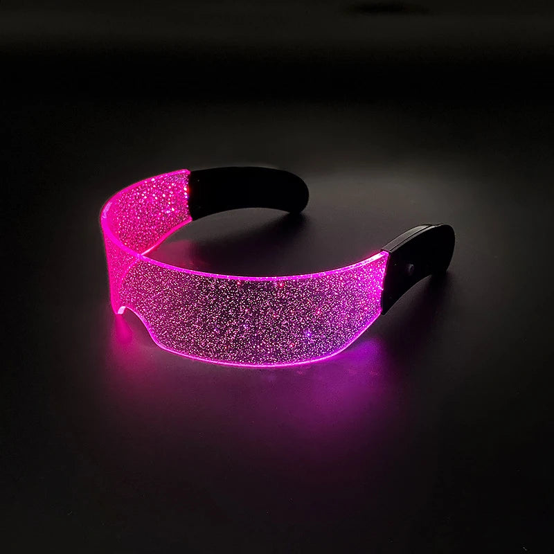 "Cyberpunk Futuristic Light-Up Role-Playing Glasses"