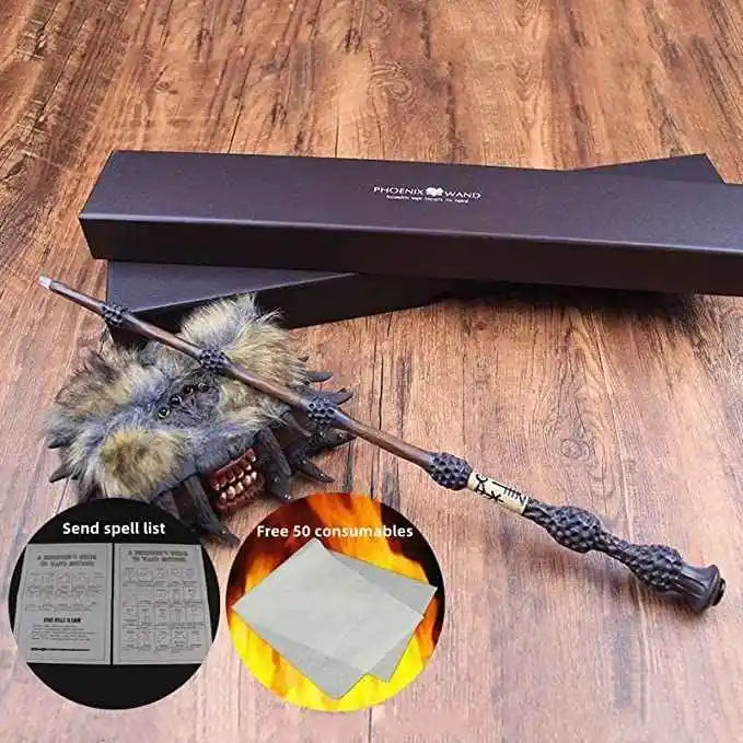 New Cosplay Halloween Gift: Metal-Core Magic Wand with Fireball-Shooting Effect
