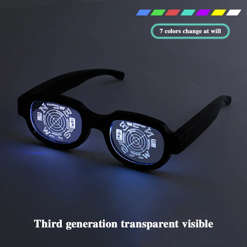 Role-playing Props, Funny and Novel Light-up Cosplay Party LED Glasses