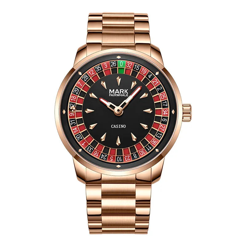 Rotating Casino Dial Quartz Luminous Men's Wristwatch