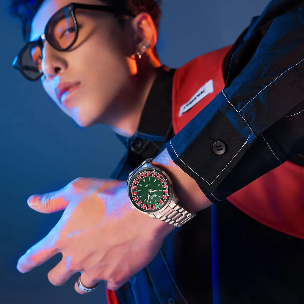Rotating Casino Dial Quartz Luminous Men's Wristwatch