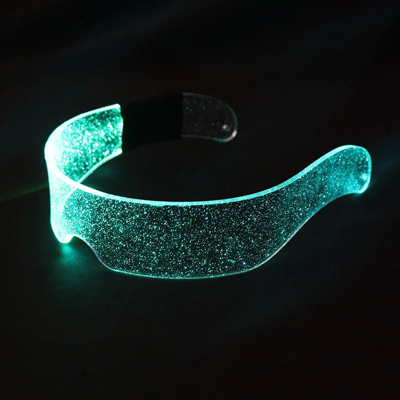 "Cyberpunk Futuristic Light-Up Role-Playing Glasses"