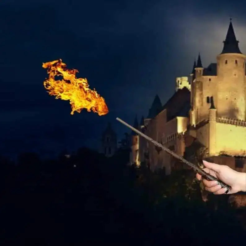 New Cosplay Halloween Gift: Metal-Core Magic Wand with Fireball-Shooting Effect