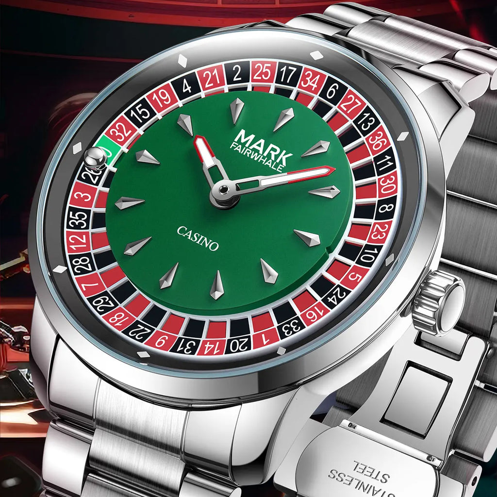 Rotating Casino Dial Quartz Luminous Men's Wristwatch