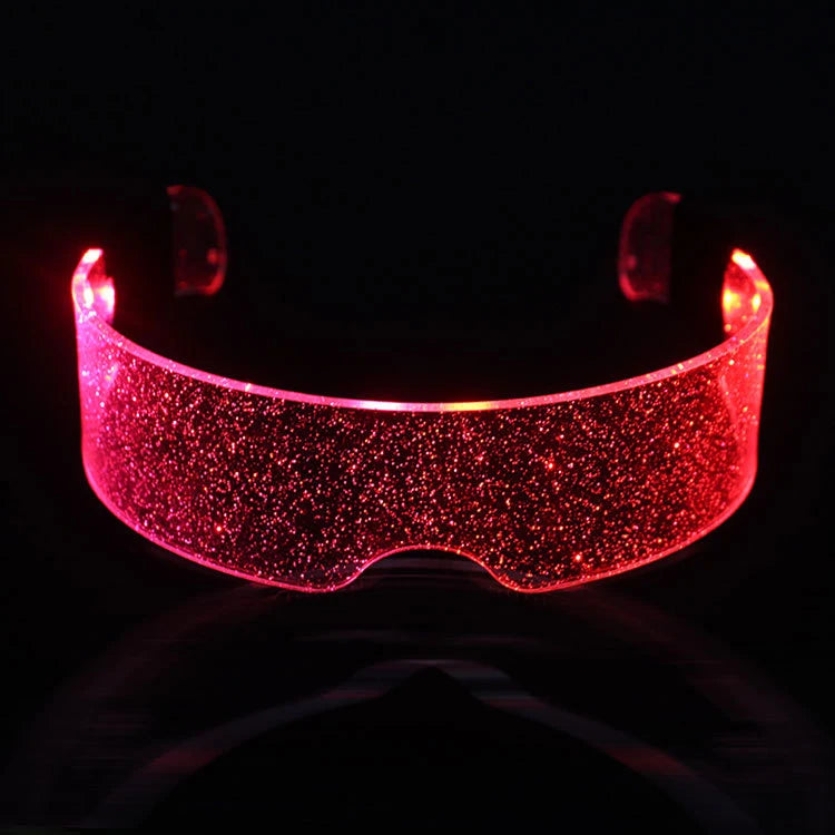 "Cyberpunk Futuristic Light-Up Role-Playing Glasses"