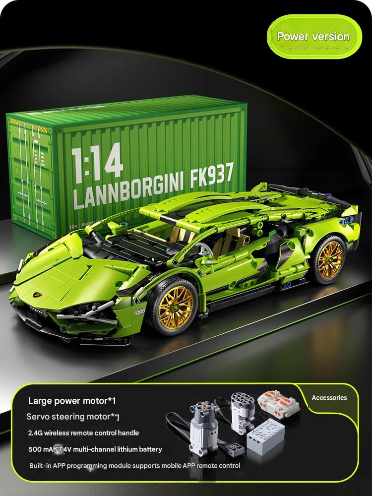 Remote Control + Programming - Racing Car Building Block Model