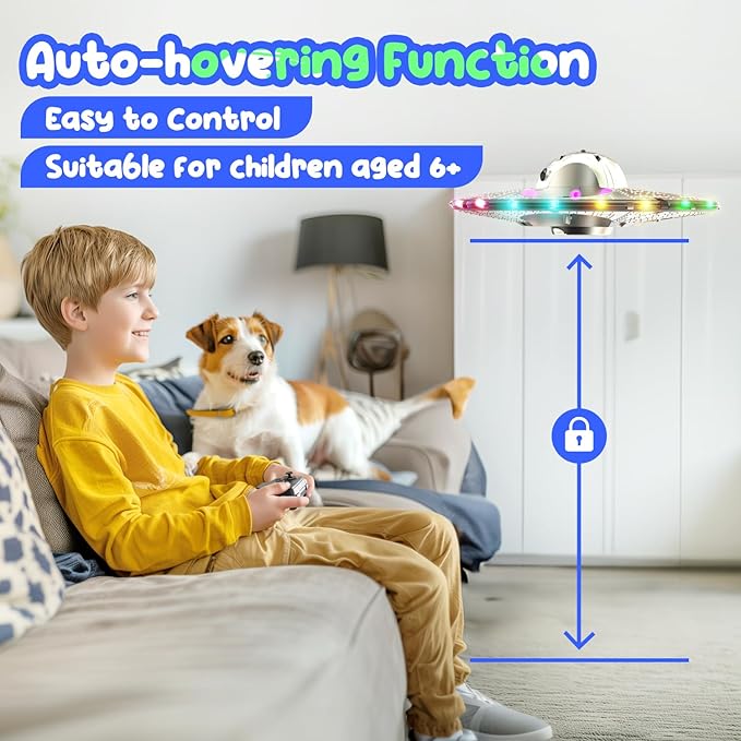 360-degree Rotating Foam Material Handheld Remote Control UFO Drone