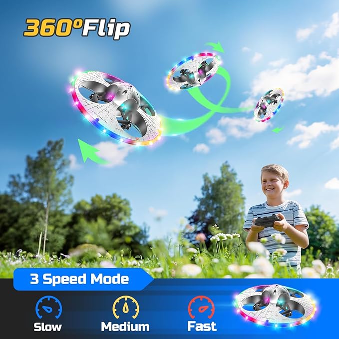 360-degree Rotating Foam Material Handheld Remote Control UFO Drone