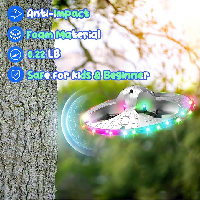 360-degree Rotating Foam Material Handheld Remote Control UFO Drone