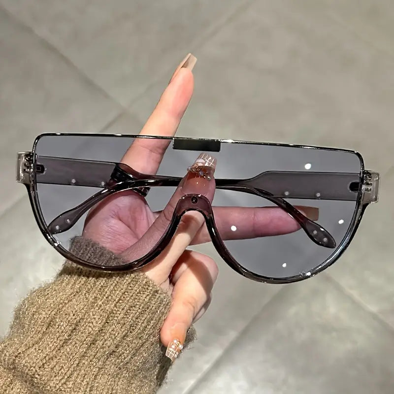 Fashion Oversized Semi-Circular Unisex Sunglasses