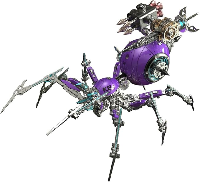 High-difficulty precision mechanical metal assembly spider model