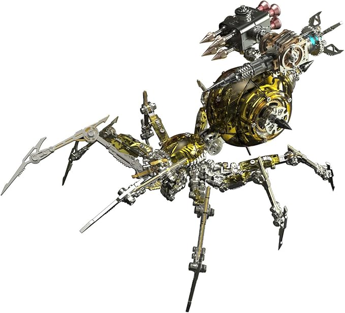 High-difficulty precision mechanical metal assembly spider model