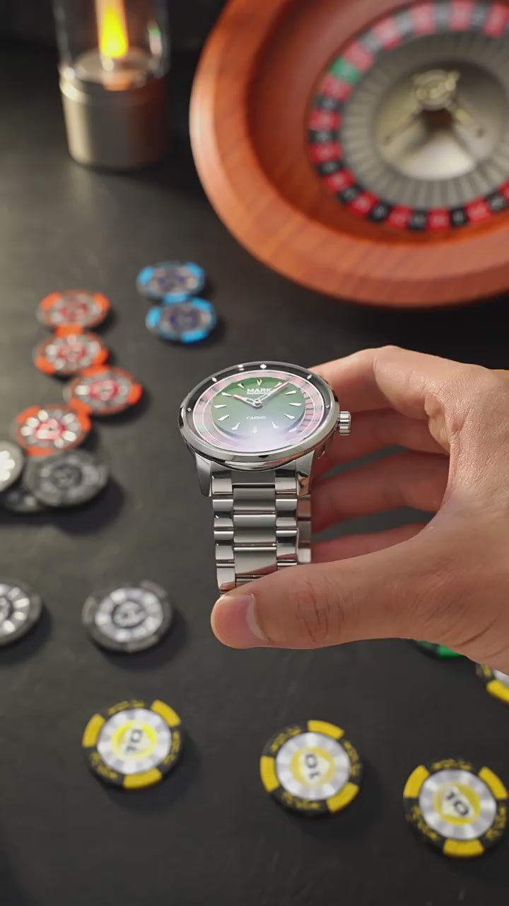 Rotating Casino Dial Quartz Luminous Men's Wristwatch